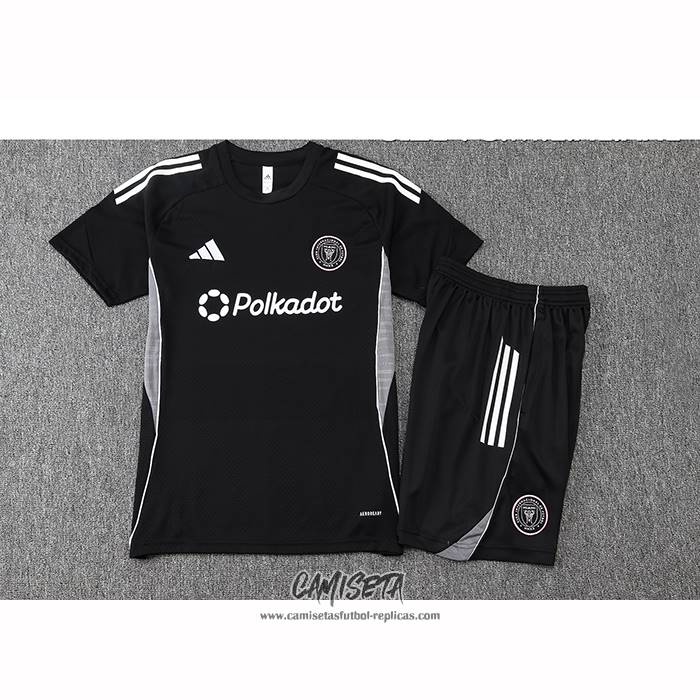 Chandal del Inter Miami 2025-2026 Manga Corta Negro - Pantalon Corto